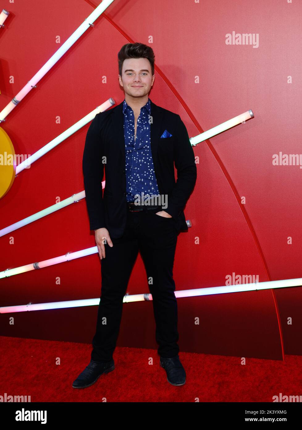 Los Angeles, USA. 28. September 2022. Chris Colfer kommt bei der Universal BROS Premiere im Regal LA Live Credit: Ovidiu Hrubaru/Alamy Live News Stockfoto