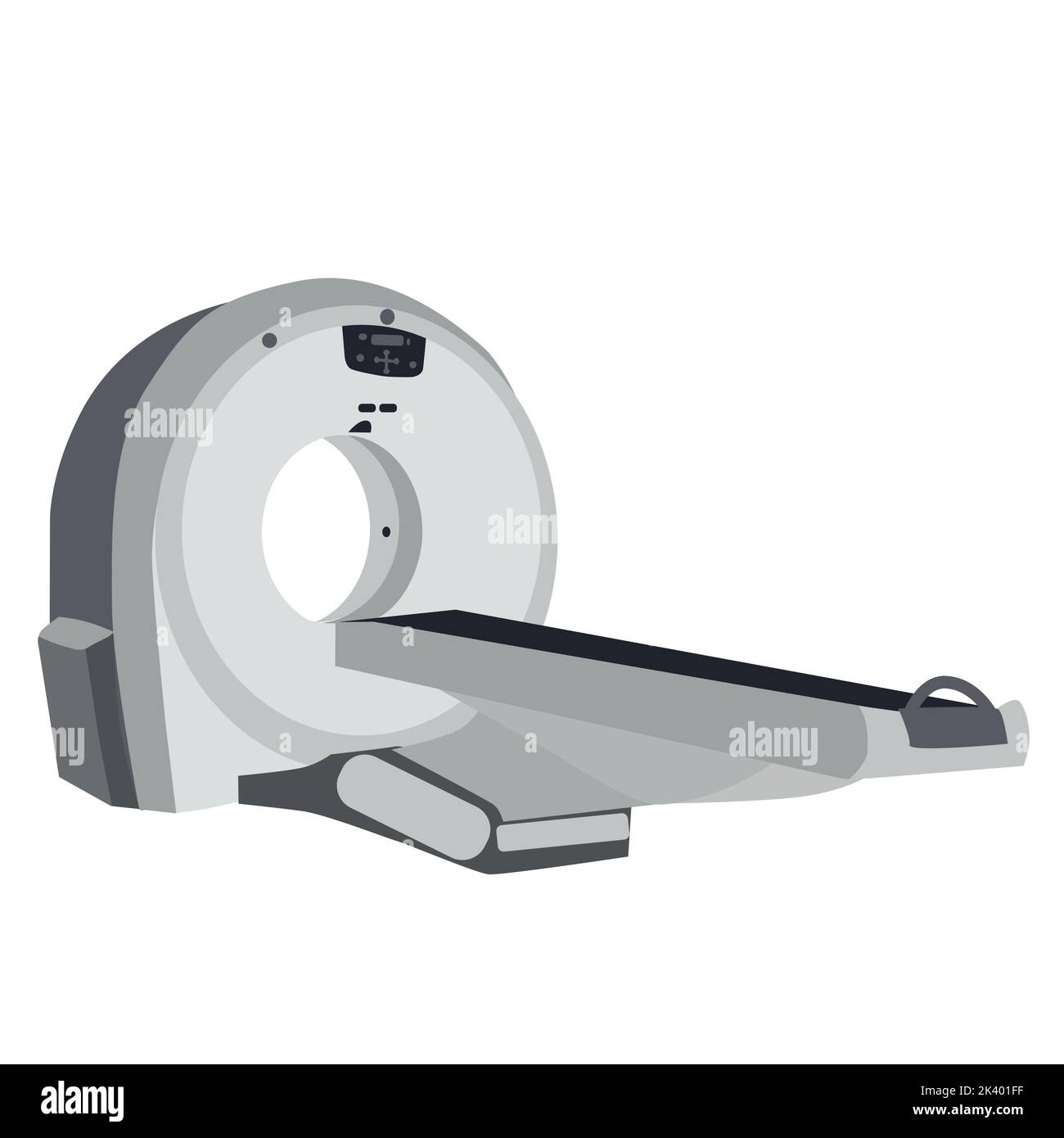 vektordarstellung der Computertomographie. Stock Vektor