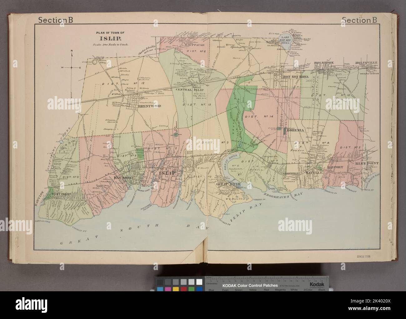 Plan der Stadt Islip. Township-Kartographie. Atlanten, Karten. 1888. Lionel Pincus und Prinzessin Firyal Map Division. Atlanten , New York (Bundesstaat) , Suffolk County Stockfoto
