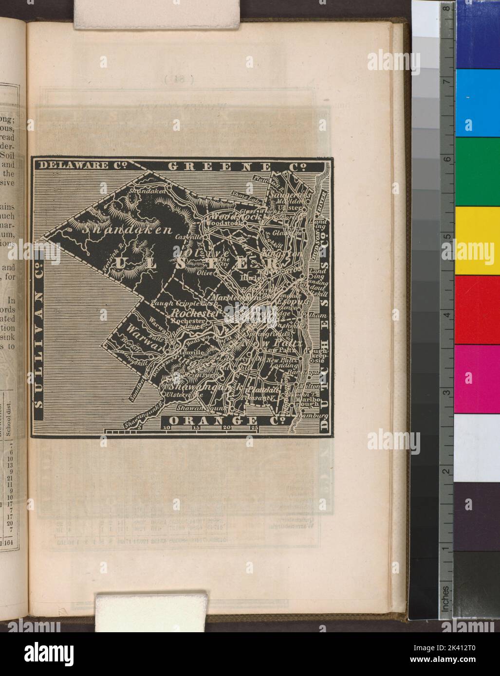Ulster County. Kartografisch. Atlanten, Karten. 1838. Lionel Pincus und Prinzessin Firyal Map Division. New York (Bundesstaat), Ulster County (N.Y.) , Karten Stockfoto