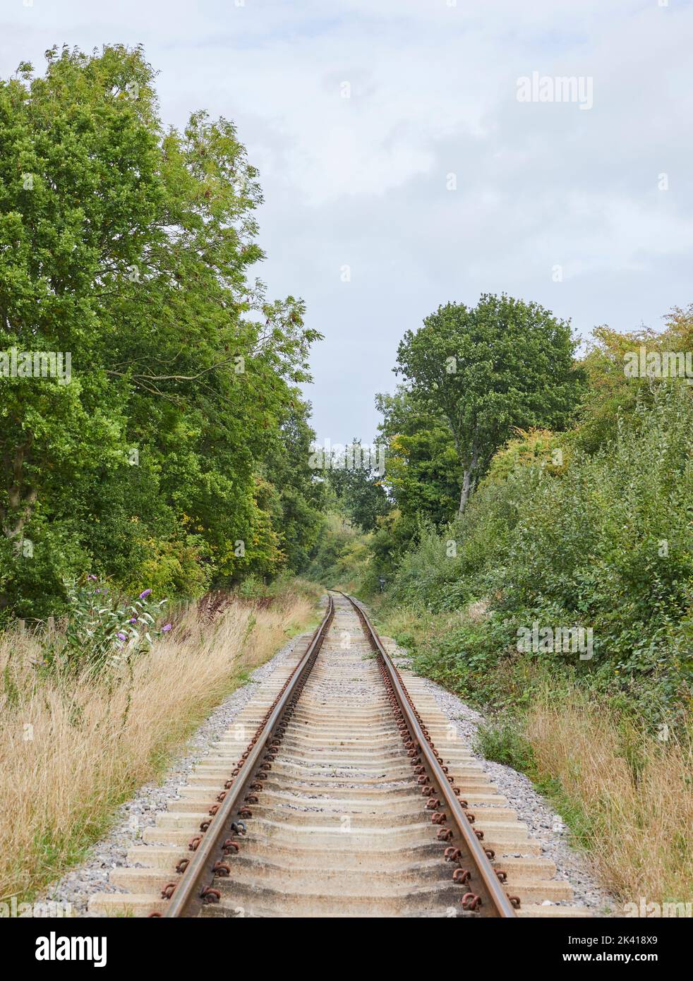 Ein stillgerades Gleis in Somerset Stockfoto