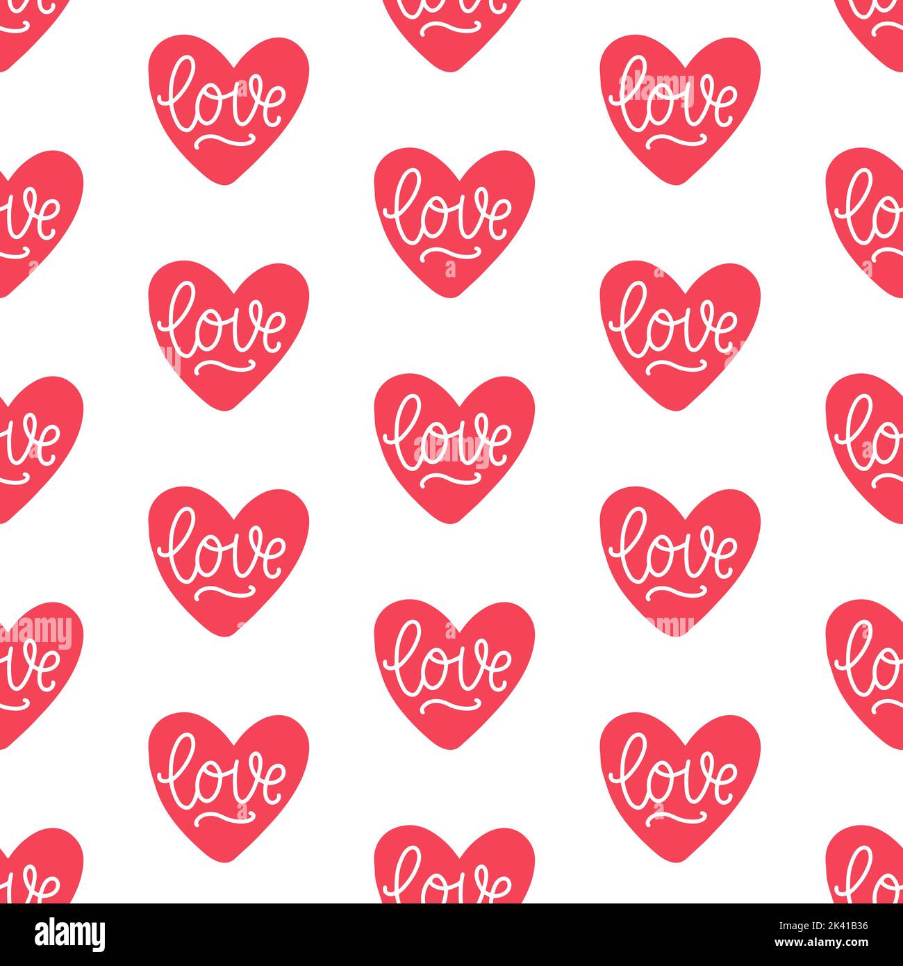 Valentines lieben Herzen nahtloses Muster Stock Vektor