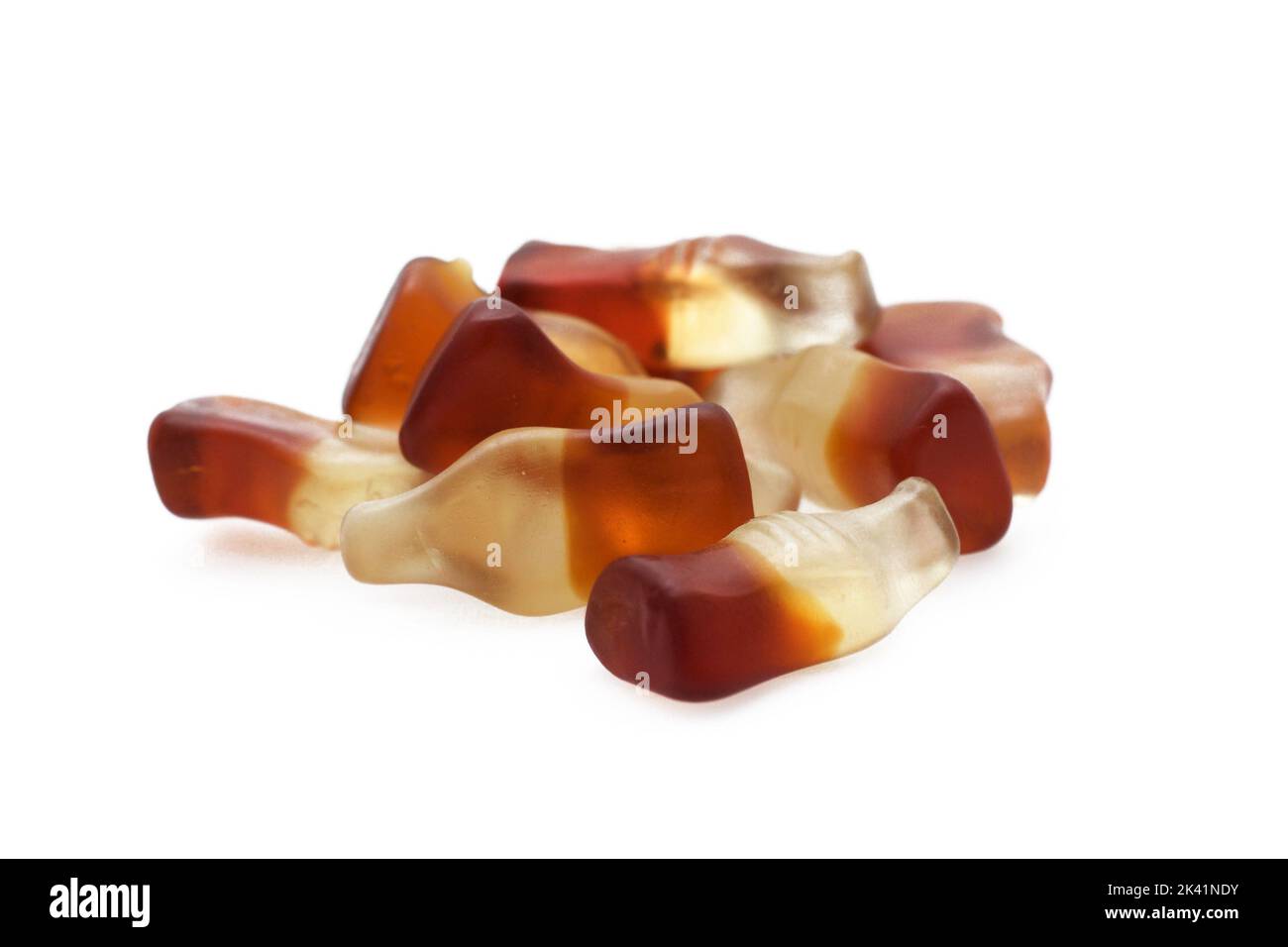 Gummy Bonbons in Form von Cola Stockfoto