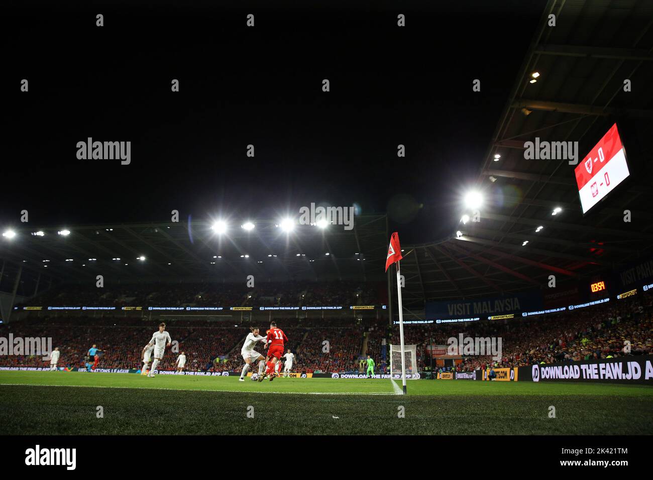 Gareth Bale aus Wales (11) in Aktion. UEFA Nations League, Spiel der Gruppe D, Wales gegen Polen im Cardiff City Stadium in Cardiff, South Wales, am Sonntag Stockfoto