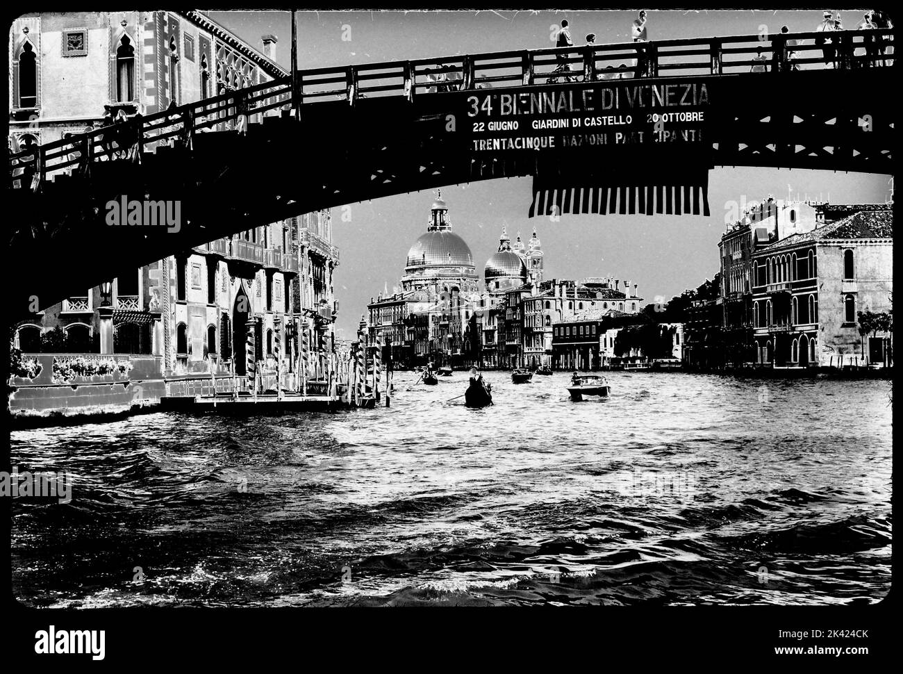 Canal Grande, Venedig, Ponte Rialto, Digital verändertes Bild, Italien Stockfoto