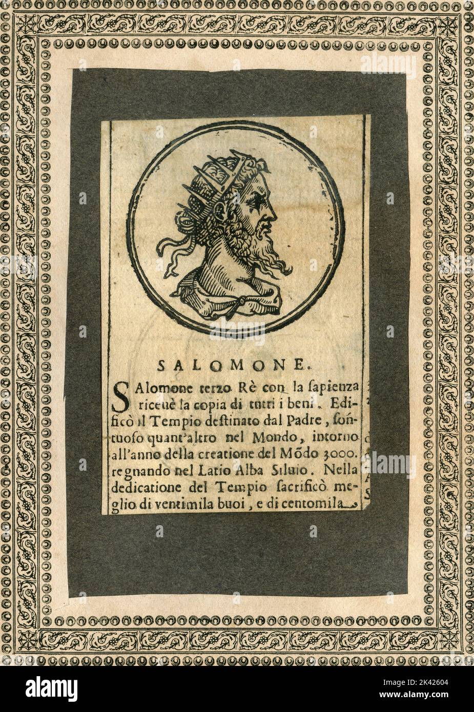 Porträt von König Salomo von Israel, 1700 ca. Stockfoto