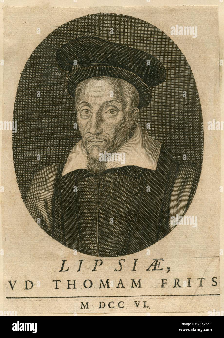 Porträt des deutschen Philosophen Thomam Frits, 1700 ca. Stockfoto