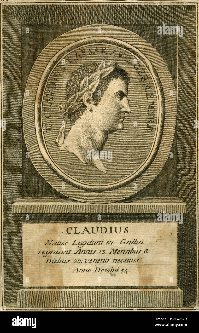 Porträt des römischen Kaiser Claudius, 1700 ca. Stockfoto