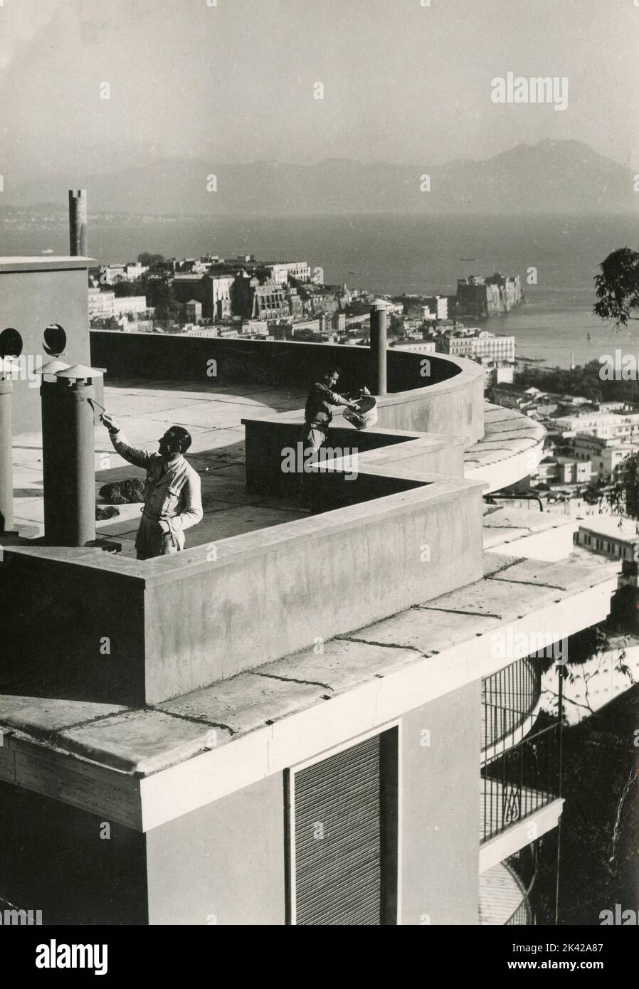 Wiederaufbau nach dem Zweiten Weltkrieg in Neapel, Italien 1948 Stockfoto