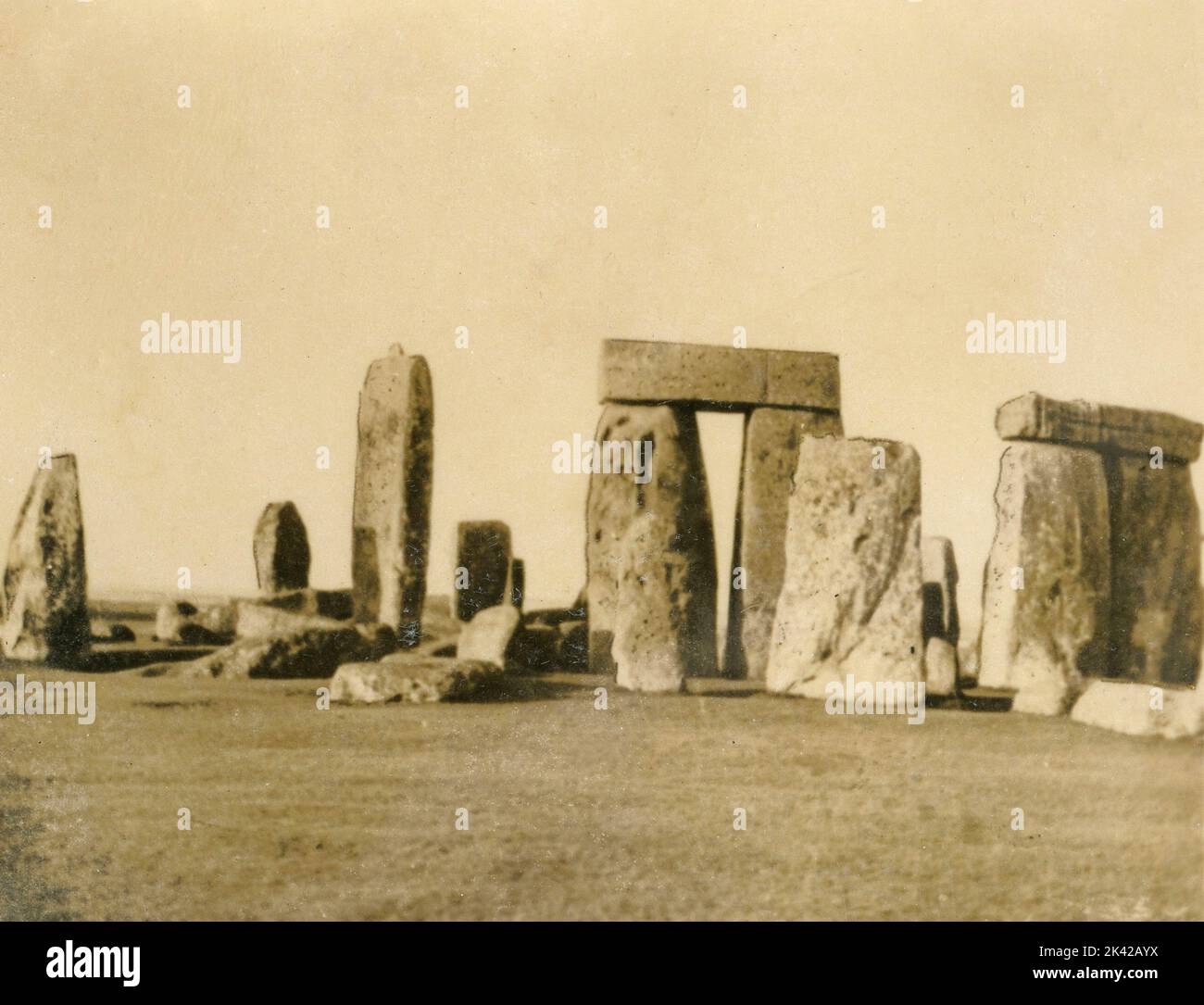 Ansicht von Stonehenge, UK 1930s Stockfoto