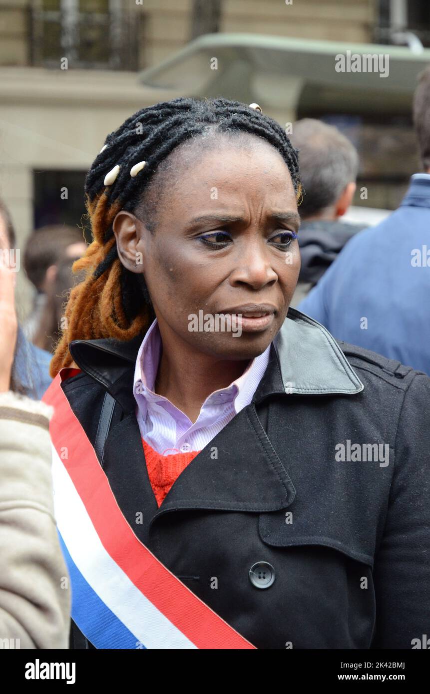 la Manifestation interprofessionnelle fait le plein à Paris, les augmentations salariales faisaient parts des principales revendications Stockfoto