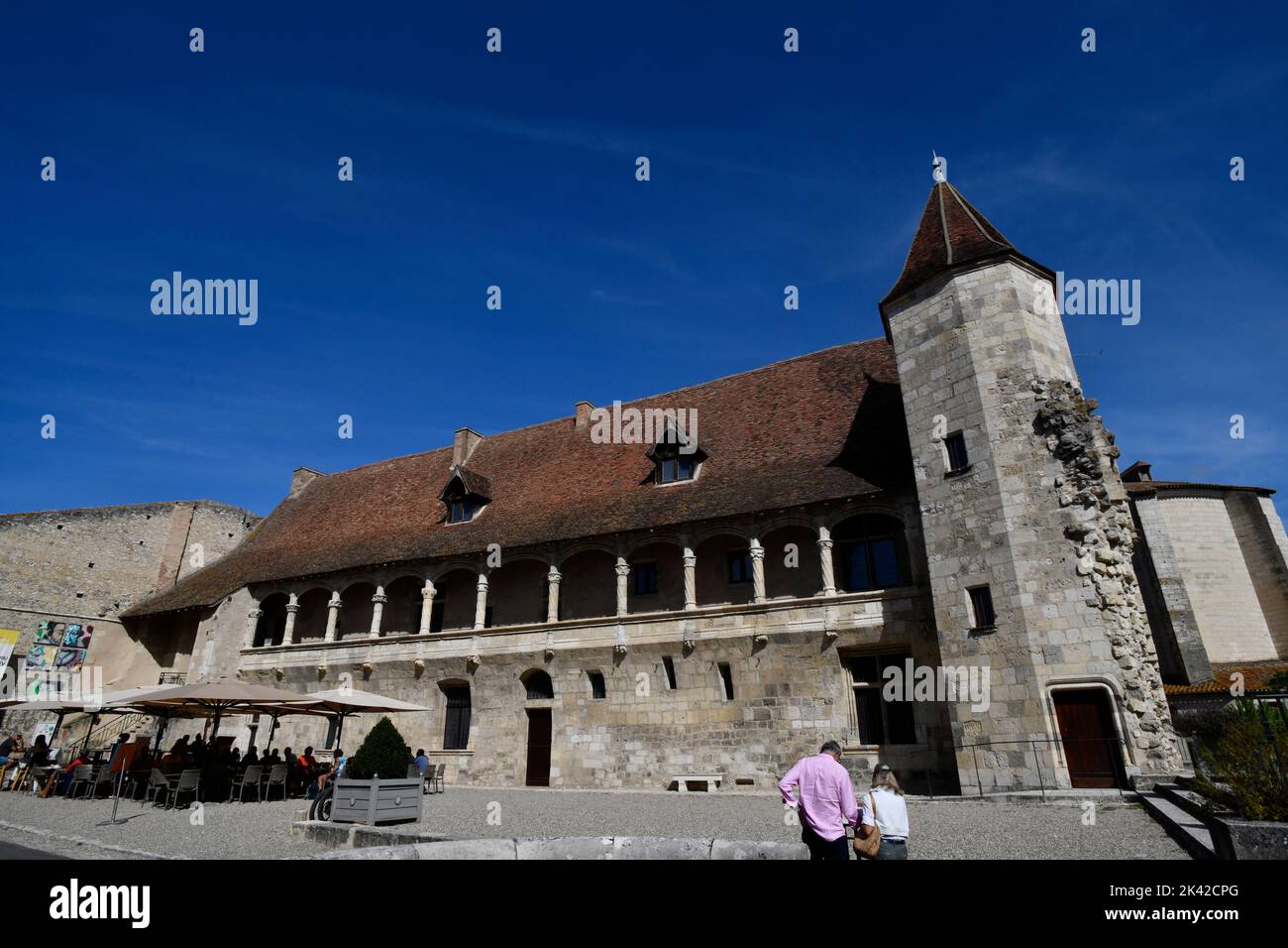 Das Schloss von Henry 1V in Nérac im Département Lot-et-Garonne, Südwestfrankreich Stockfoto