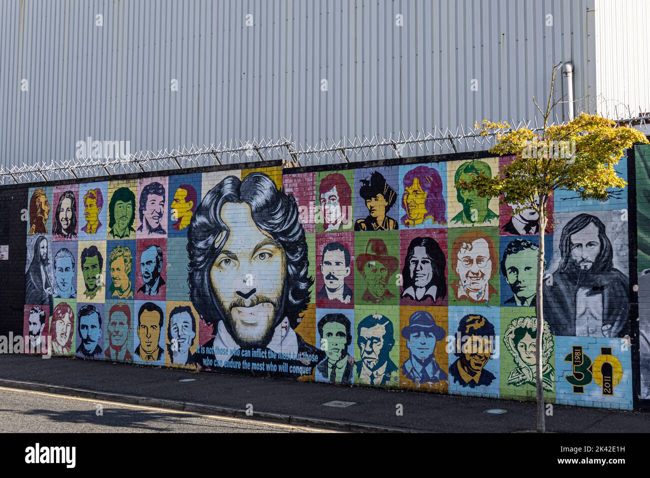 Endurance Mural, Solidarity Wall, Northumberland Street, Belfast, Nordirland, VEREINIGTES KÖNIGREICH Stockfoto