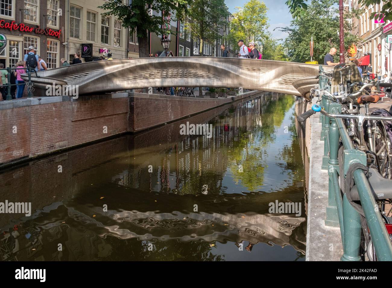 MX3D Bridge, De Wallen, Amsterdam, Niederlande Stockfoto