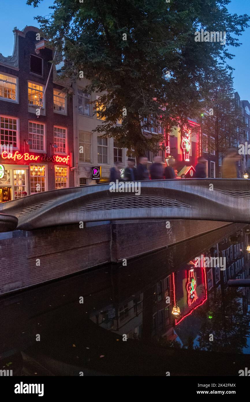 MX3D Bridge, De Wallen, Amsterdam, Niederlande Stockfoto