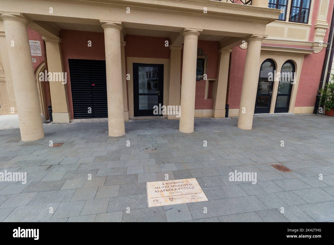 Grundsteinlegung des Muzeumnegyed (Museumsviertel) im Jahre 2020, Fo ter, Sopron, Ungarn Stockfoto