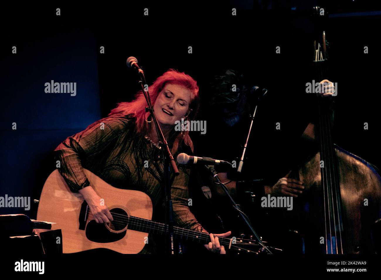 Eddi Reader bei Sage Gateshead. Jubiläumstour 40.. Sadenia 'Eddi' Reader MBE ist eine schottische Singer-Songwriterin, die für ihre Arbeit als Frontfrau von Fairground Attraction und für eine dauerhafte Solo-Karriere bekannt ist. Sie wurde mit drei Brit Awards ausgezeichnet. 2003 stellte sie die Werke des schottischen Nationaldichters Robert Burns vor. Vereinigtes Königreich. Stockfoto