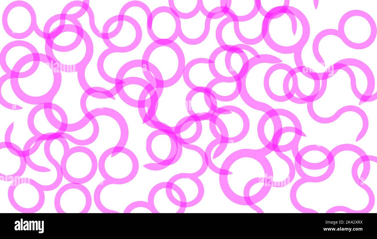 Grußkarte mit rosafarbigen kurvigen Linien Stock Vektor