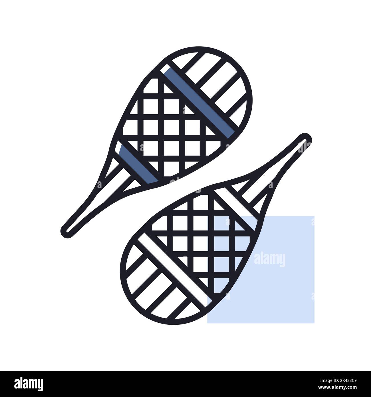 Schneeschuhe Vektor isoliert Symbol. Winterschild. Graph-Symbol für