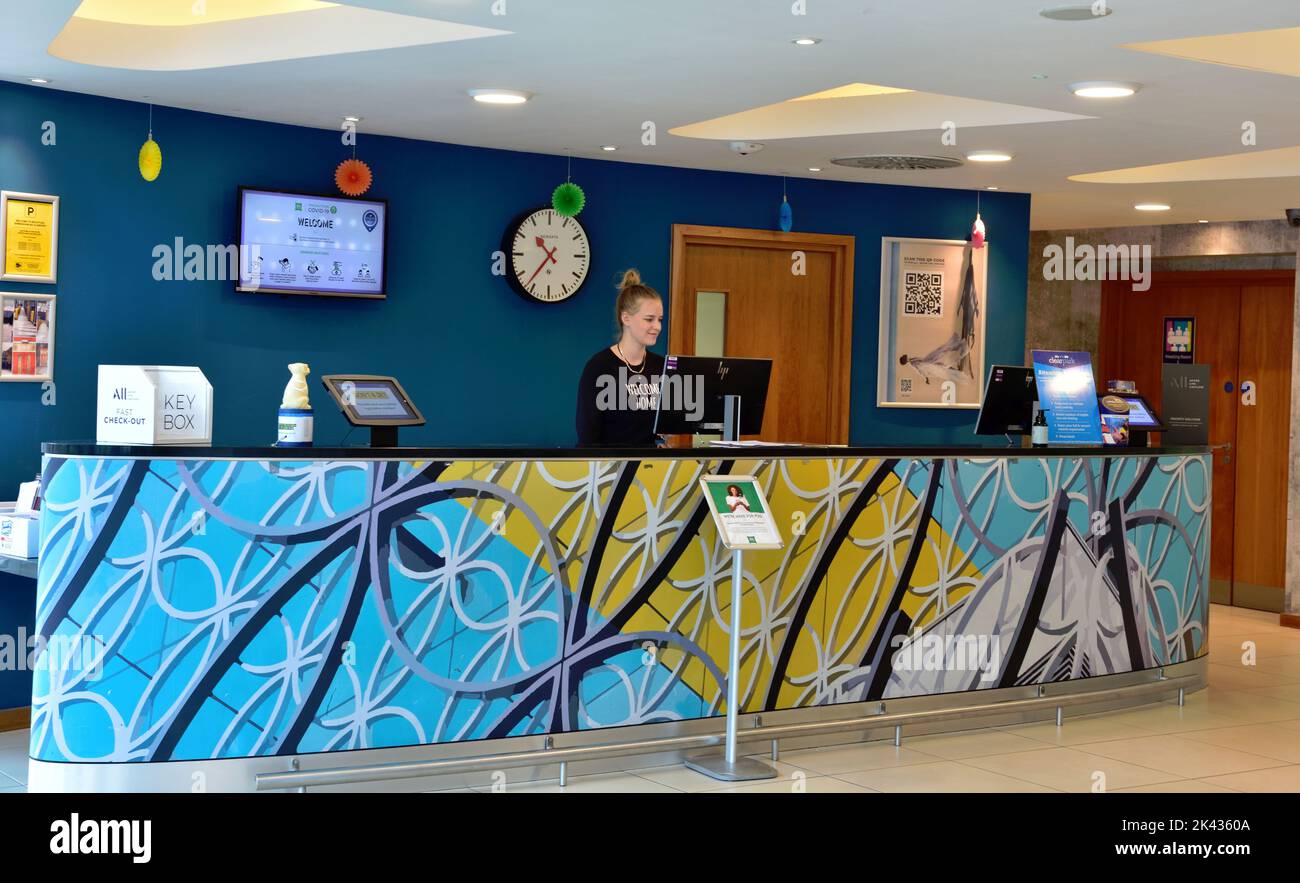 Hotelrezeption, Hotel ibis Styles Birmingham NEC und Airport Stockfoto