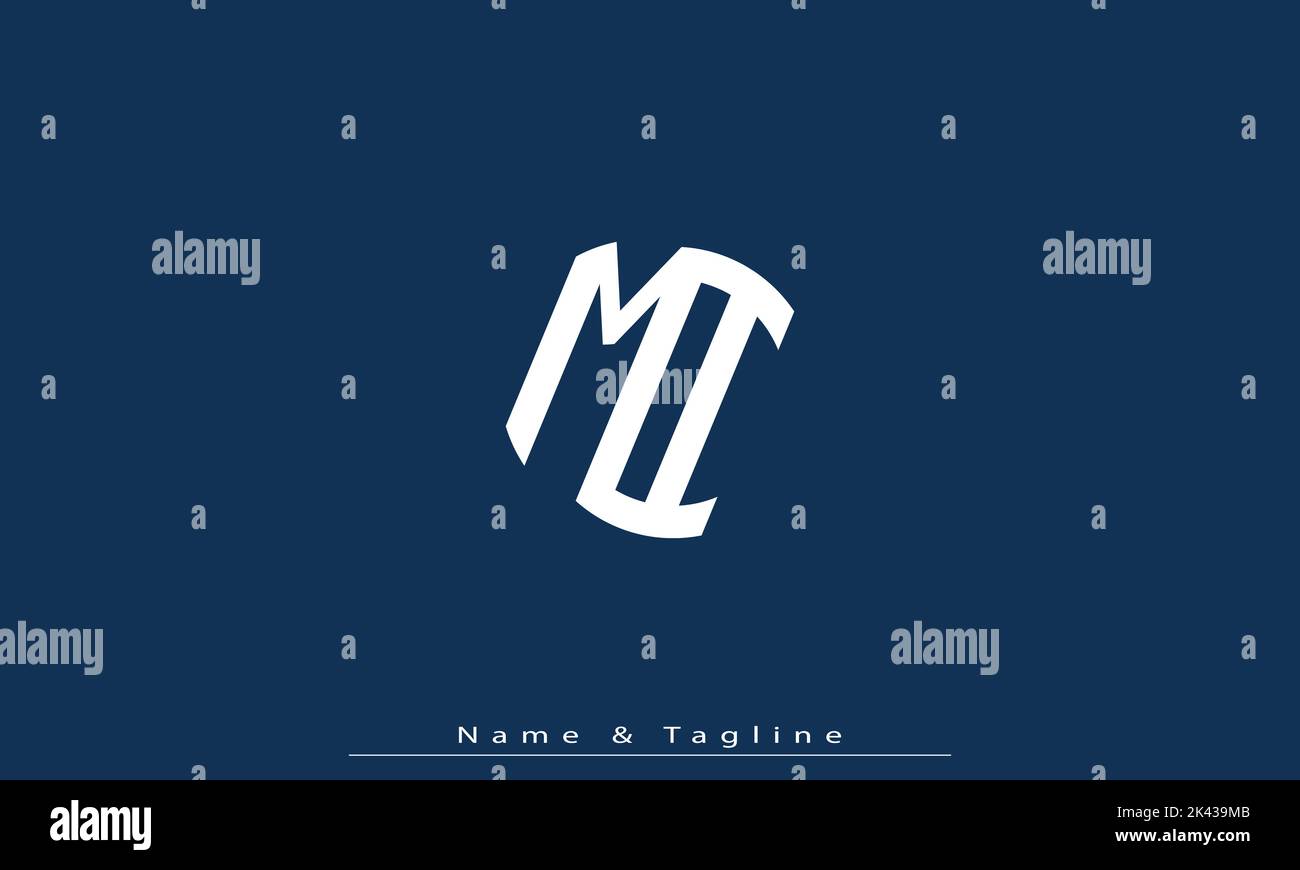Buchstabenbuchstaben Initialen Monogramm Logo MI , im Stock Vektor