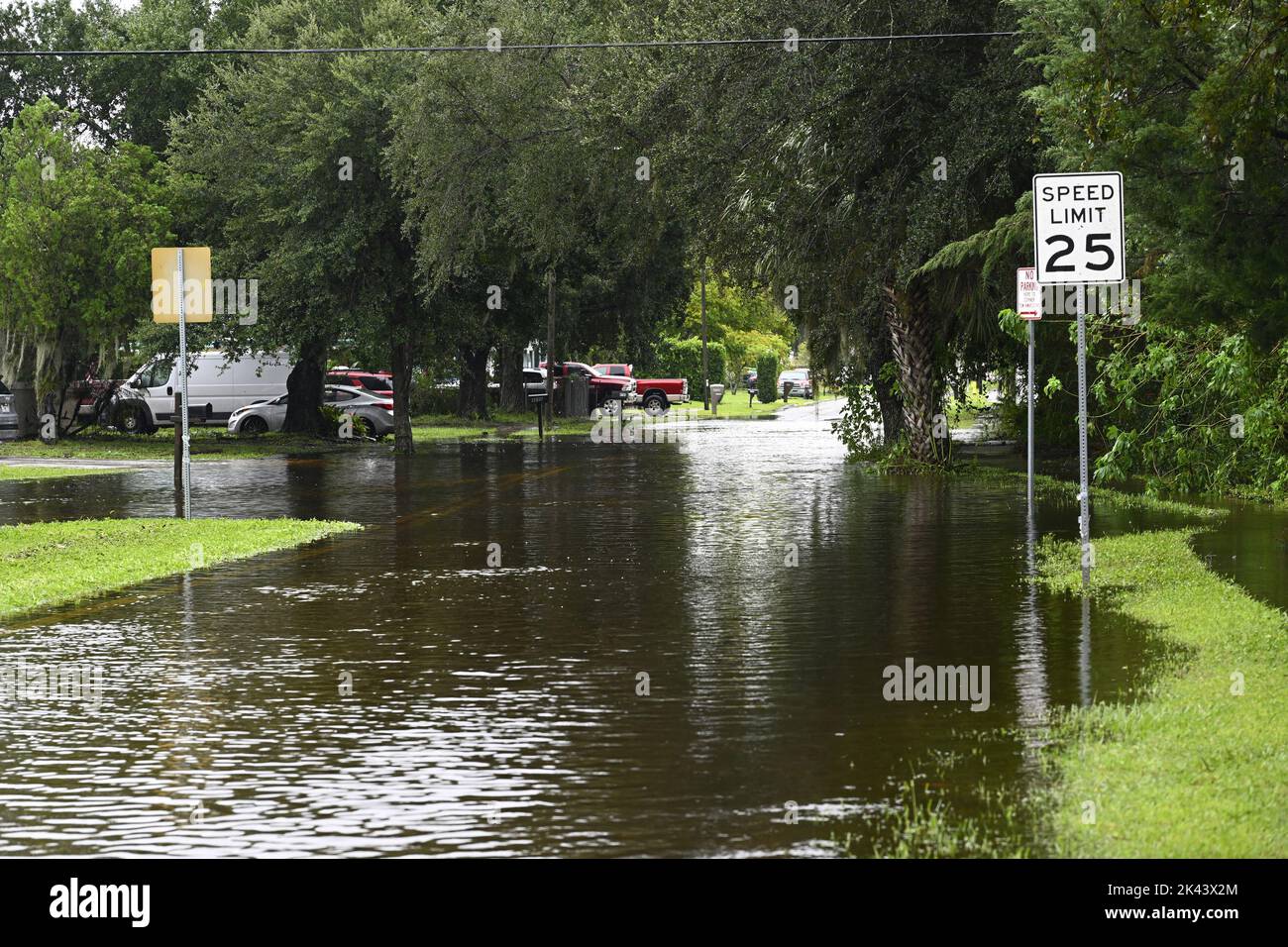 Orlando, Florida, 29. September 2022. Die Nachbarschaften entlang der Space Coast überfluteten, als der Orkanen Ian am Donnerstag, den 29. September 2022, östlich von Orlando, Florida, über einen Regenfuß fiel. Foto von Joe Marino/UPI Credit: UPI/Alamy Live News Stockfoto