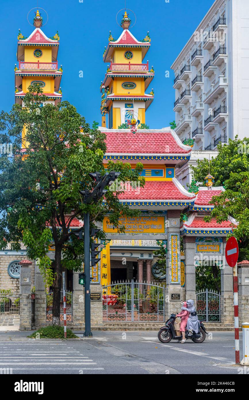 Cao Dai Tempel von Vinh Loi, Hue, Vietnam Stockfoto