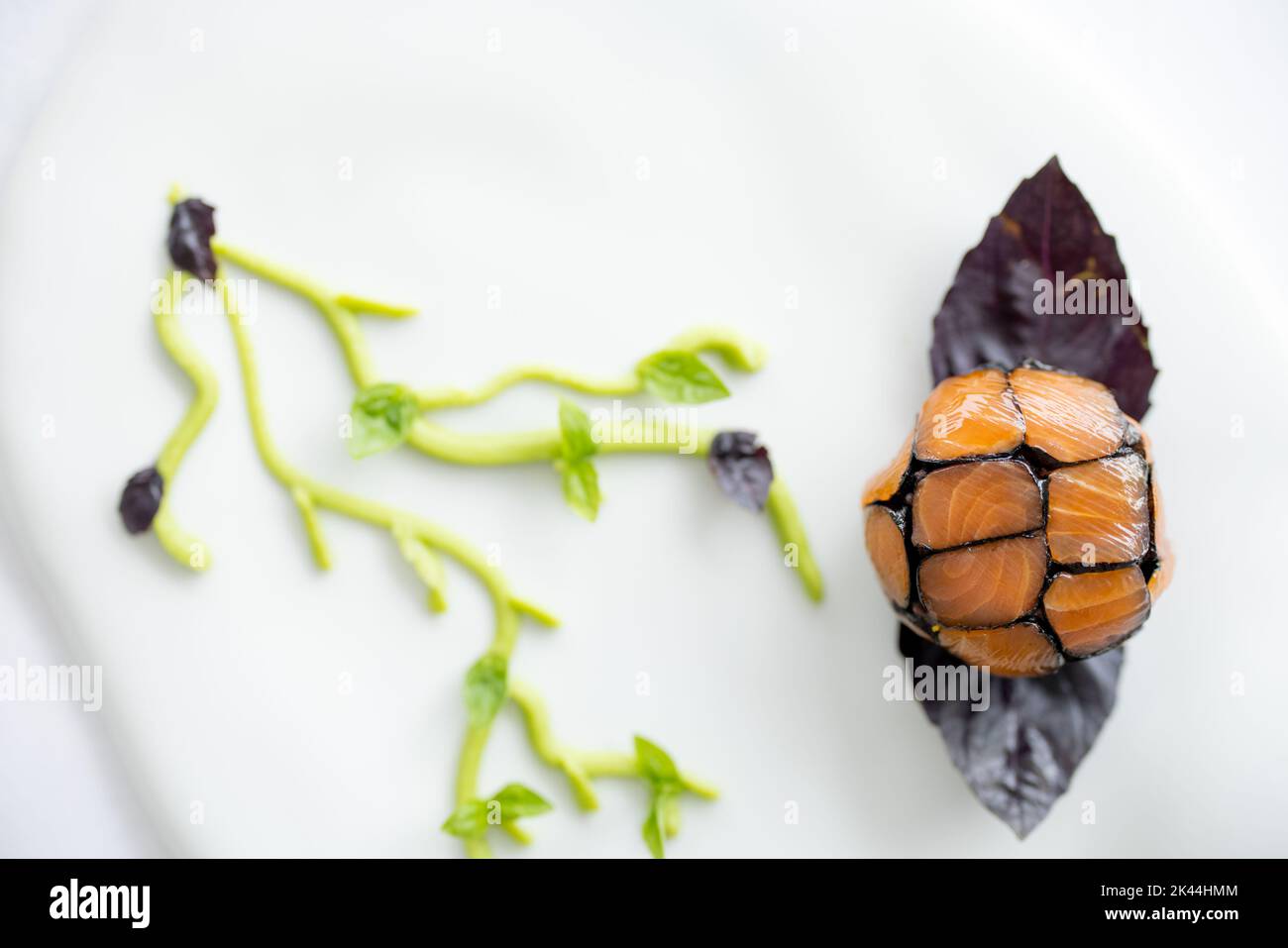 Wunderschönes Haute Cuisine Gericht Stockfoto