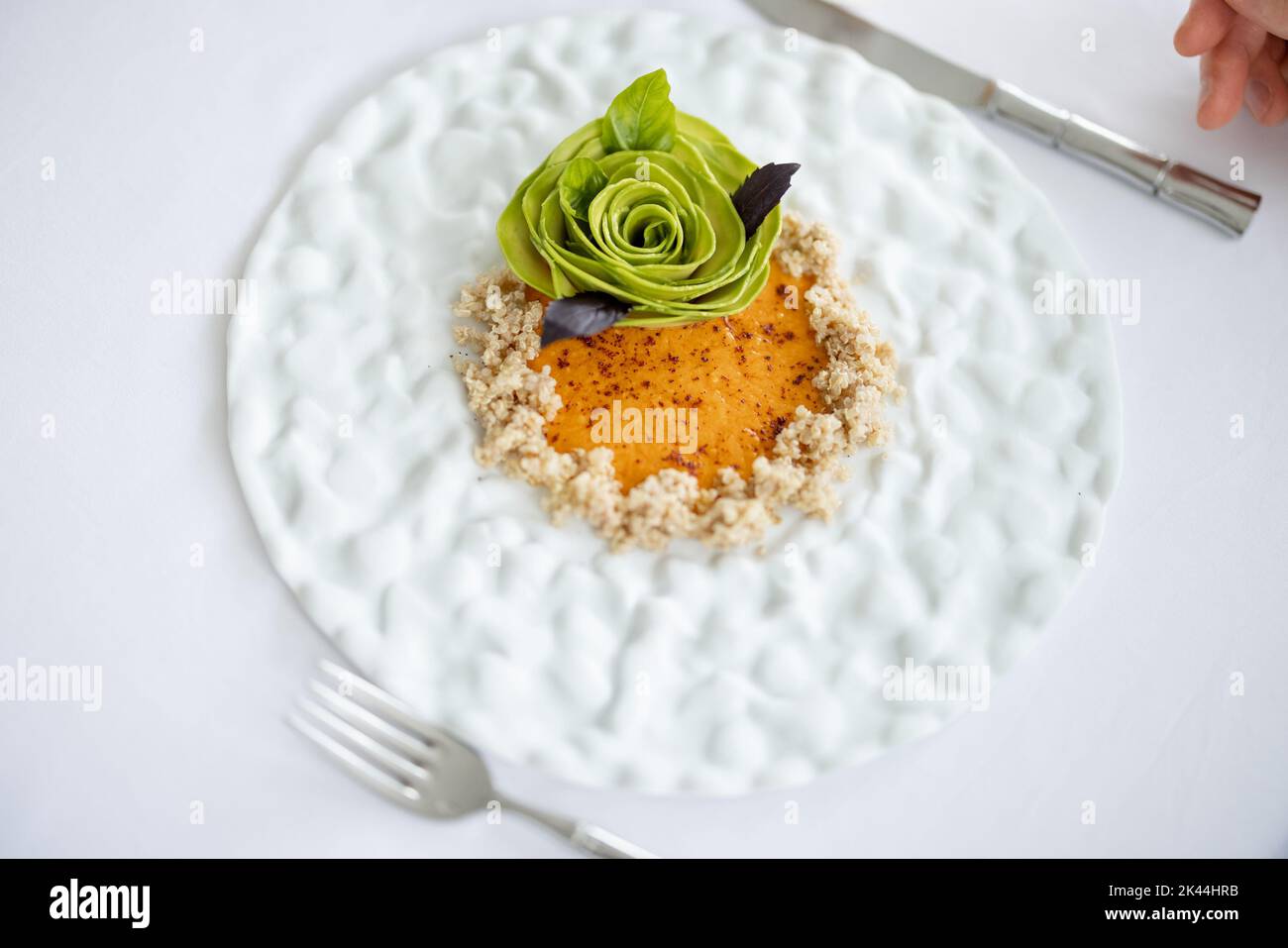 Wunderschönes Haute Cuisine Gericht Stockfoto