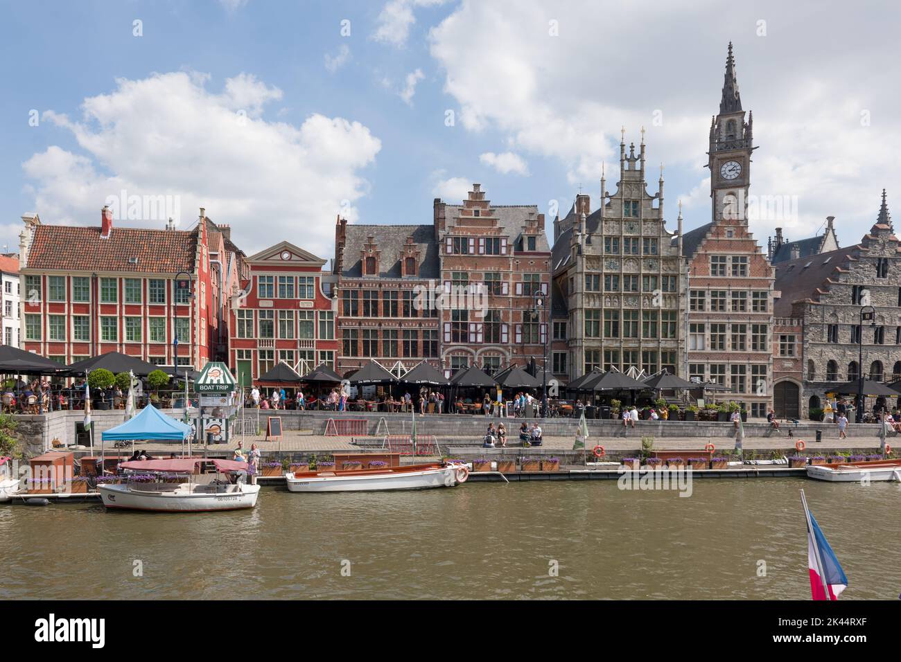 Gent, Graslei Stockfoto