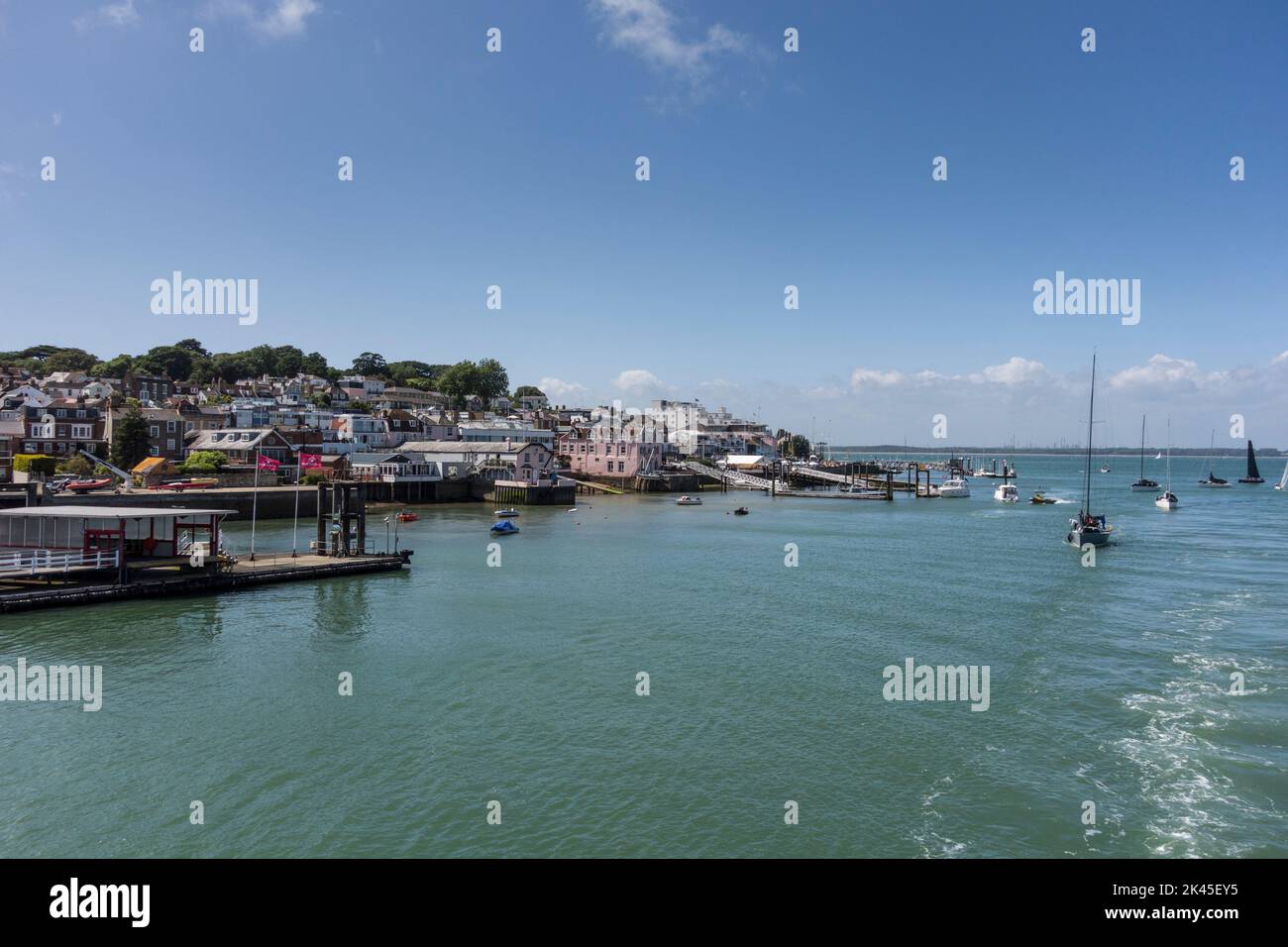 Blick auf East Cowes, Isle of Wight, Großbritannien Stockfoto