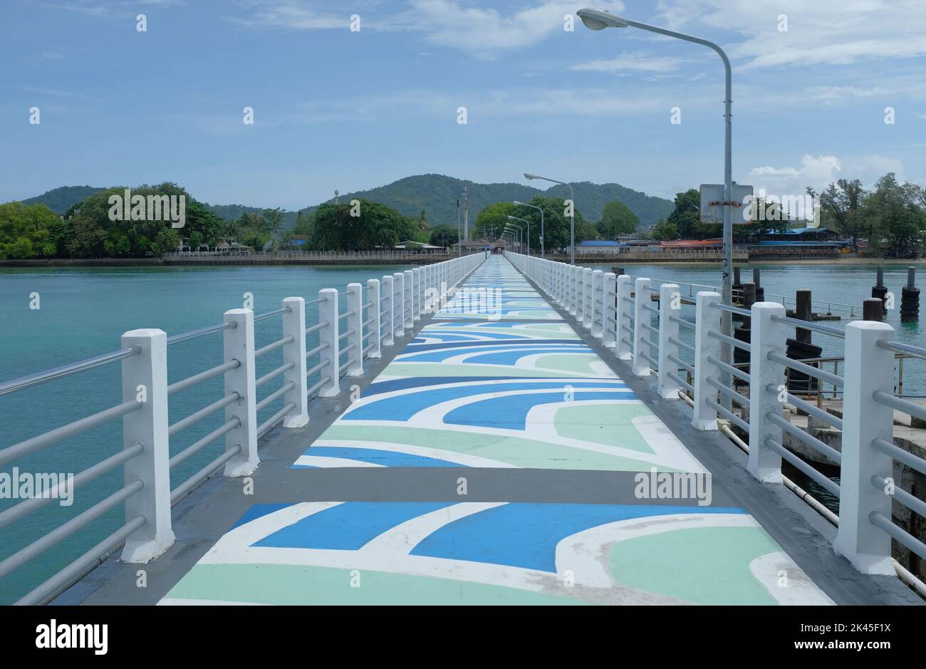 Ein Pier in Rawai, Phuket, Thailand Stockfoto