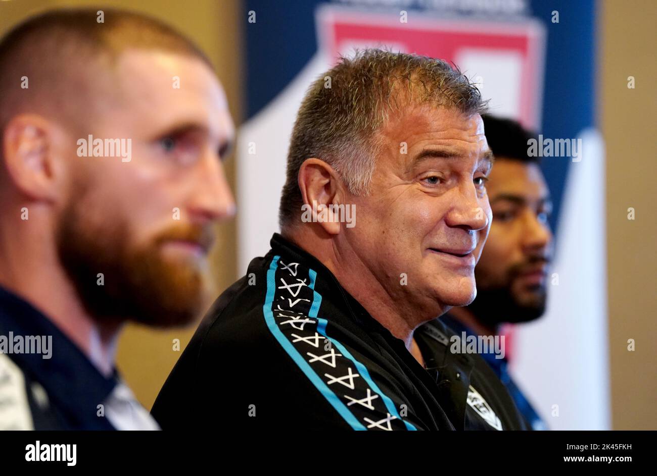 England-Cheftrainer Shaun schwelte während einer Pressekonferenz im Worsley Park Marriott Hotel and Country Club. Bilddatum: Freitag, 30. September 2022. Stockfoto