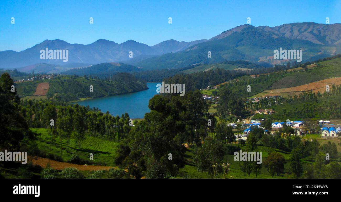 Schöner Landschaftsblick von Ooty Stockfoto