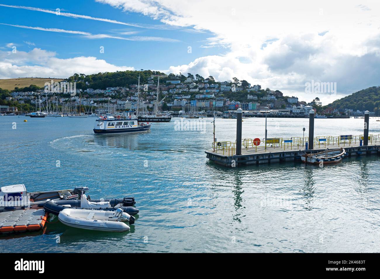 Dartmouth Harbour, mit Blick auf Kingswear, Devon, Großbritannien Stockfoto