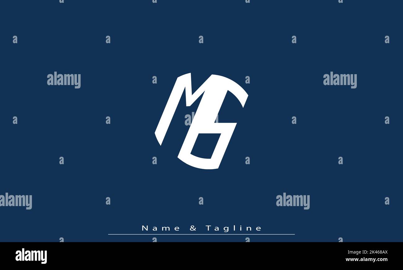 Alphabet Buchstaben Initialen Monogramm Logo MS , SM Stock Vektor