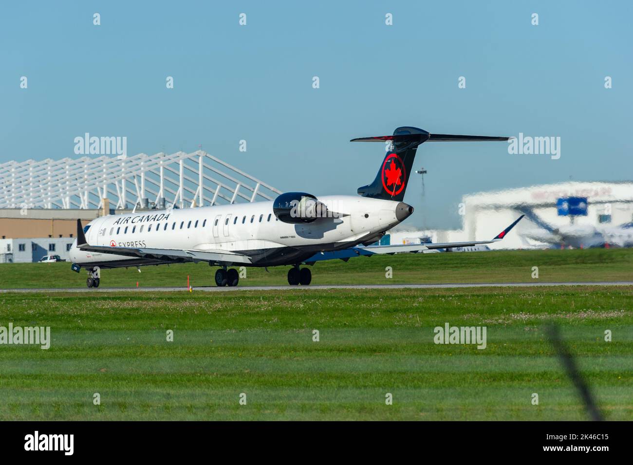 Air Canada Boeing 737 MAX am Flughafen Ottawa McDonald Cartier Stockfoto