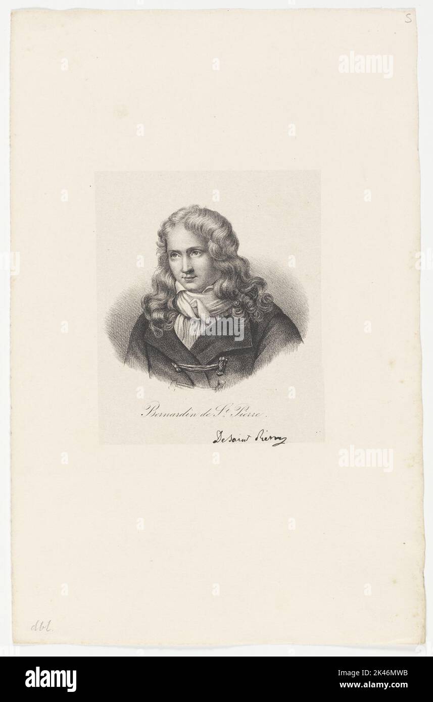 Porträt der Bernardin de St. Pierre Stockfoto