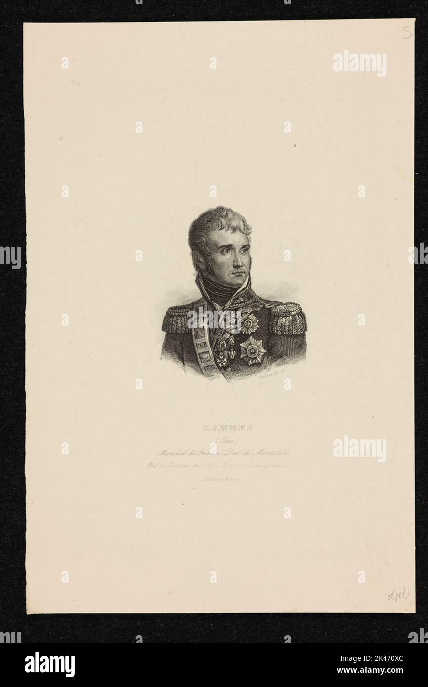 Jean Lannes Bildnis Stockfoto