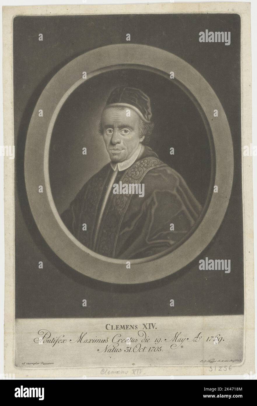 Porträt von Clemens XIV. Stockfoto
