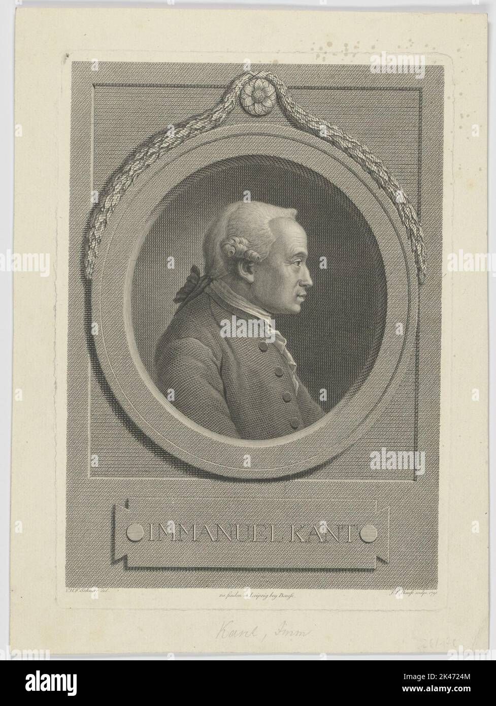 Porträt von Immanuel Kant Stockfoto