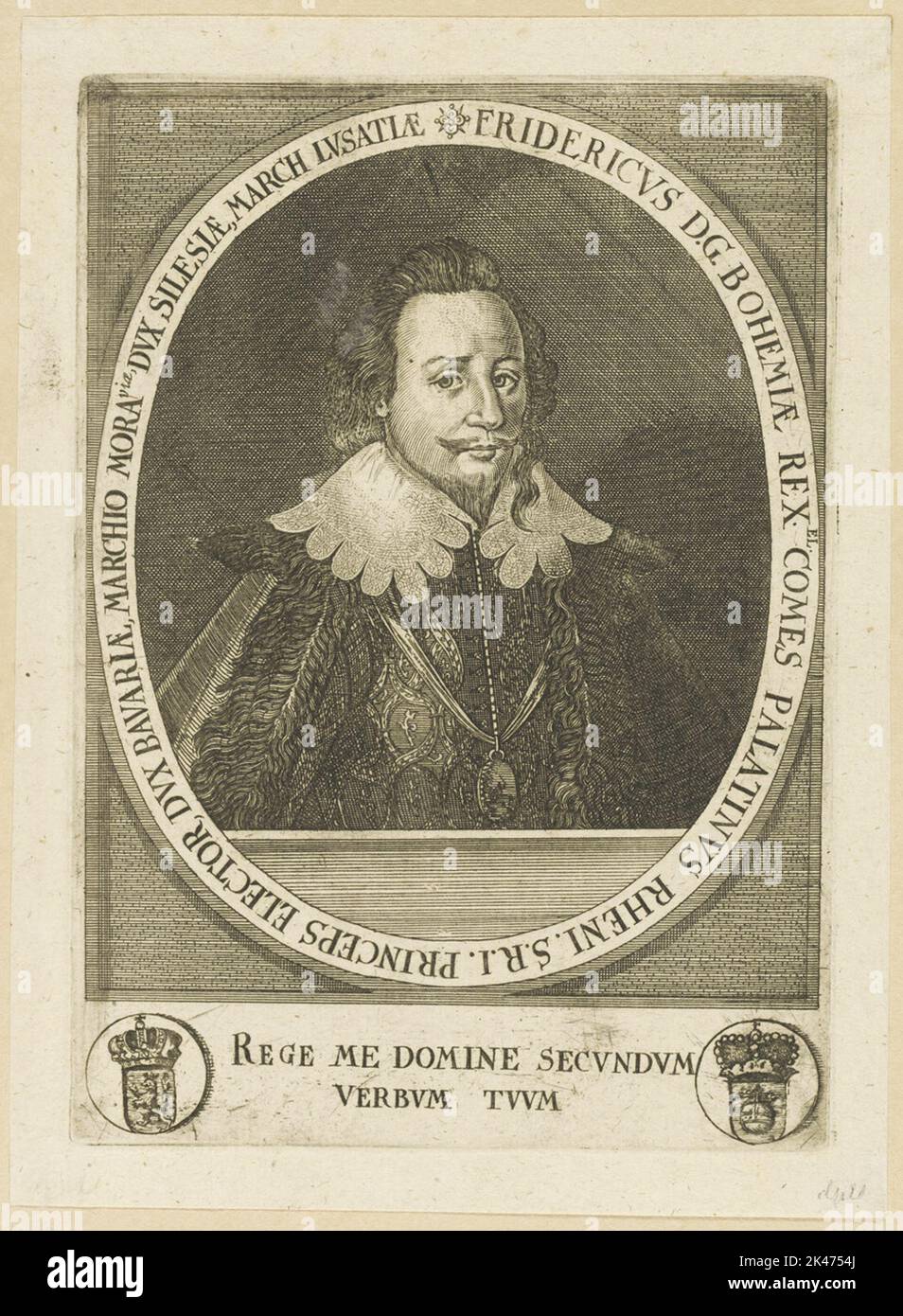 Bildnis des Fridericvs, König Böhmen, Graf Palatinvs Rhein Stockfoto