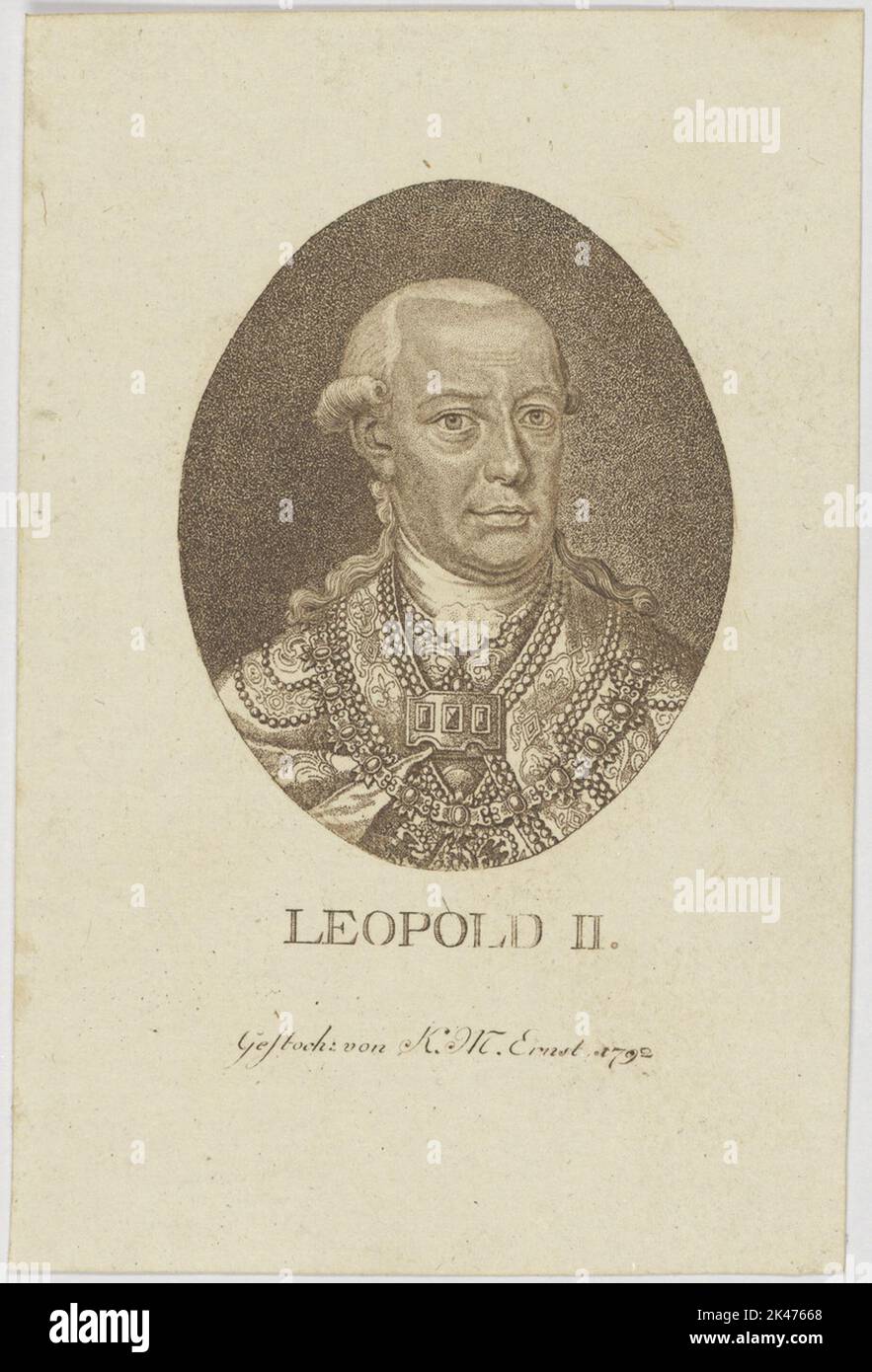 Porträt Leopold II.. Stockfoto