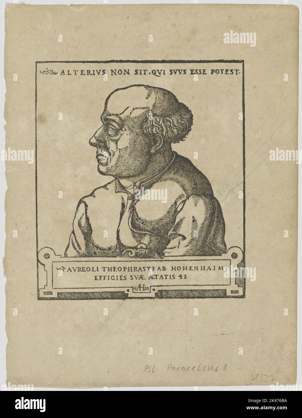 Porträt des Avreolus Theophrastus aus Hohenheim Stockfoto