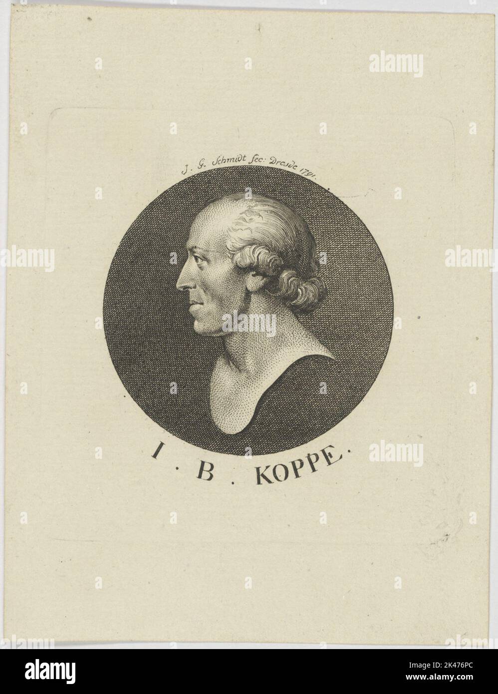 Porträt von I. B. Koppe Stockfoto