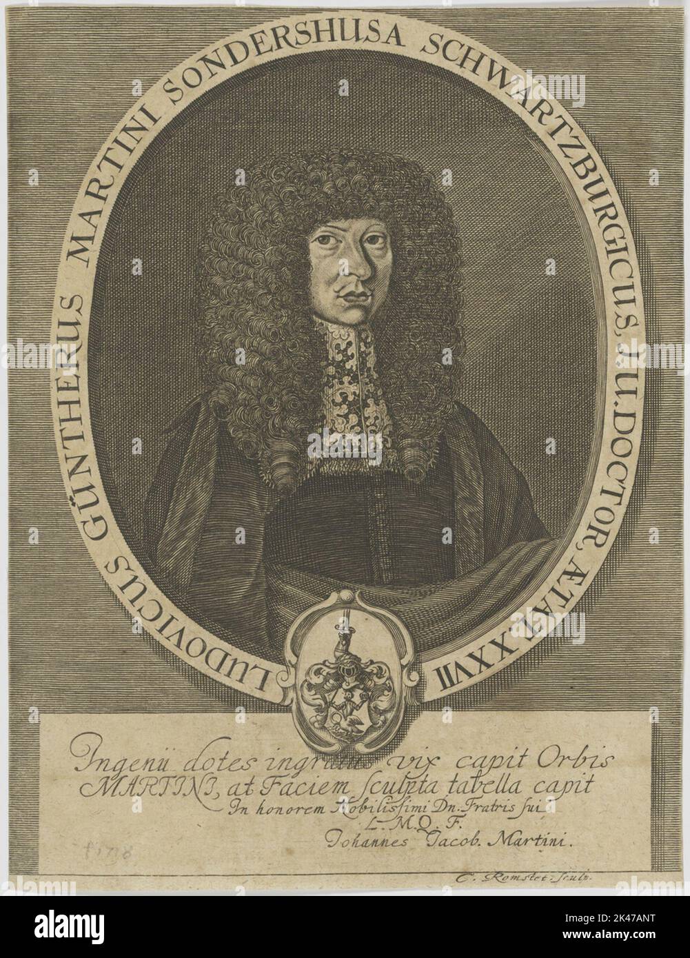 Bildnis des Louis Gunther Martini Stockfoto