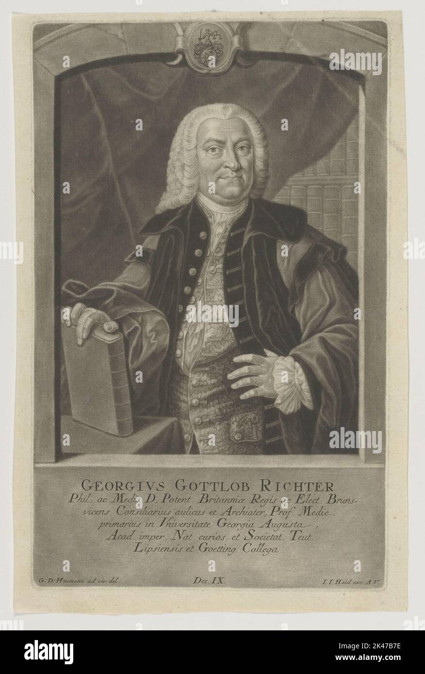Porträt des Georgiws Gottlob Richter Stockfoto