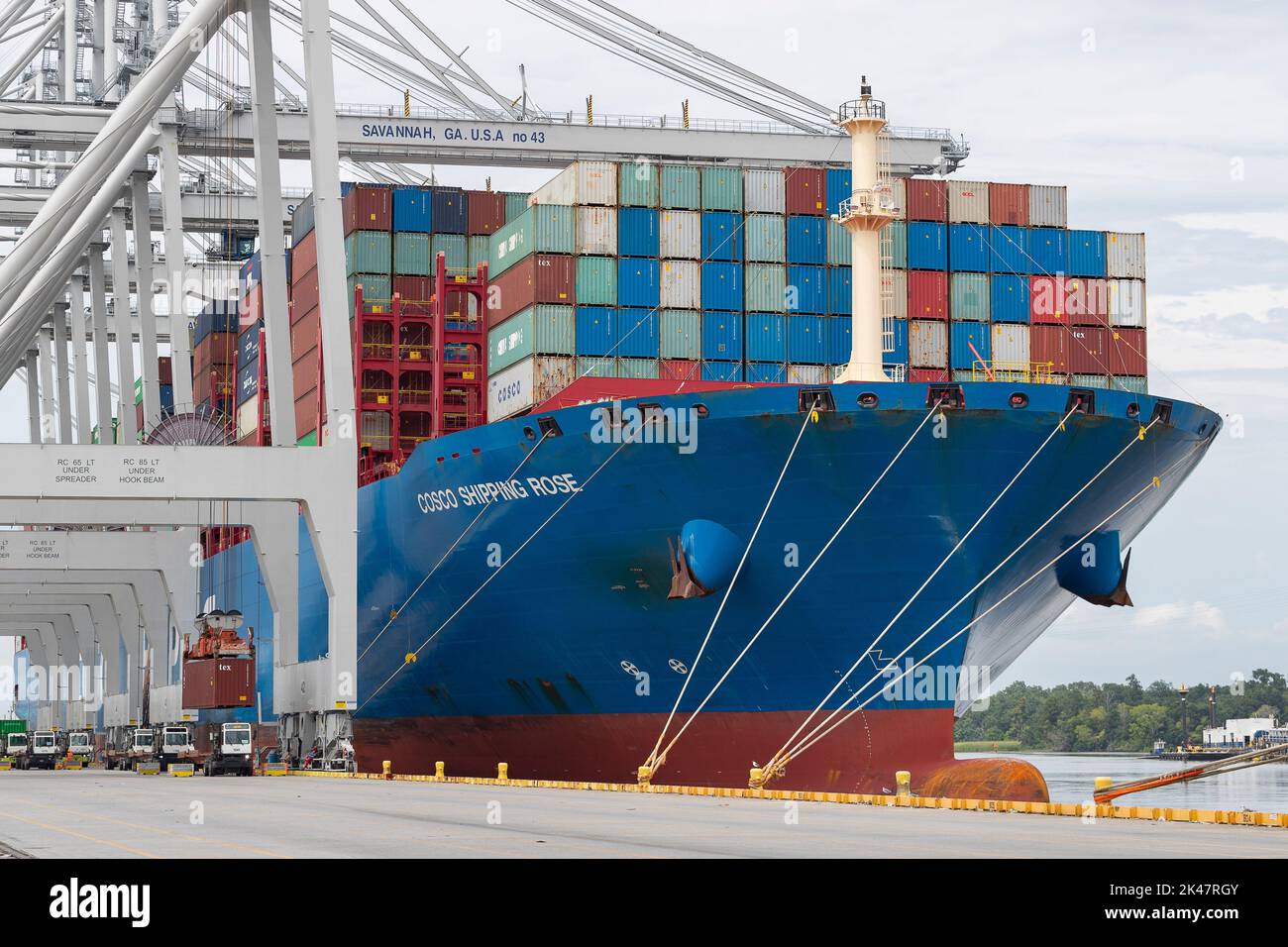 Hafenbetrieb im Hafen von Savannah, Georgia. Foto: Jerry Glaser Stockfoto