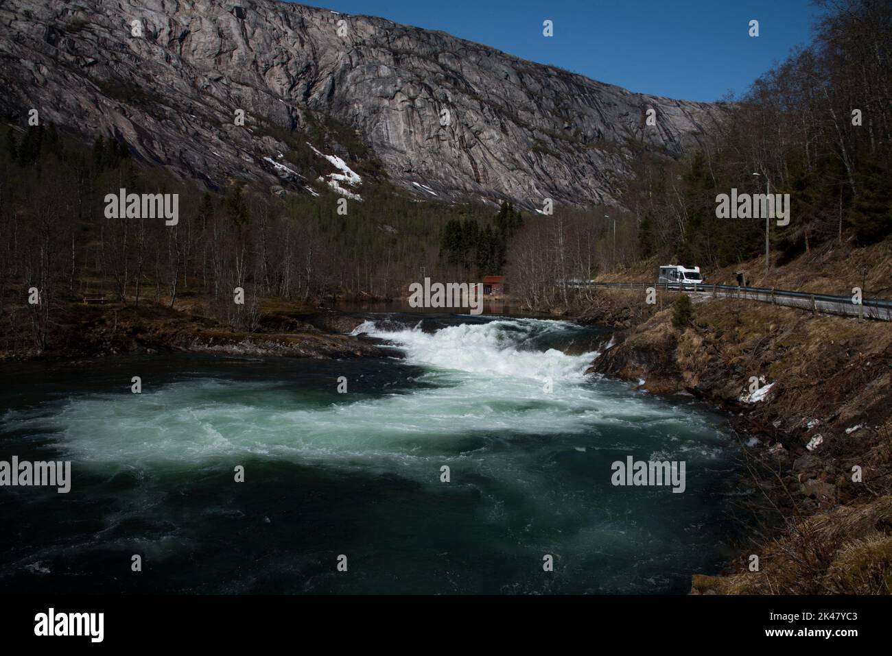 Rago Nationalpark ist ein felsiger Gebirgskette in der Gemeinde Sørfold in der Nordland Provinz in Norwegen. Stockfoto