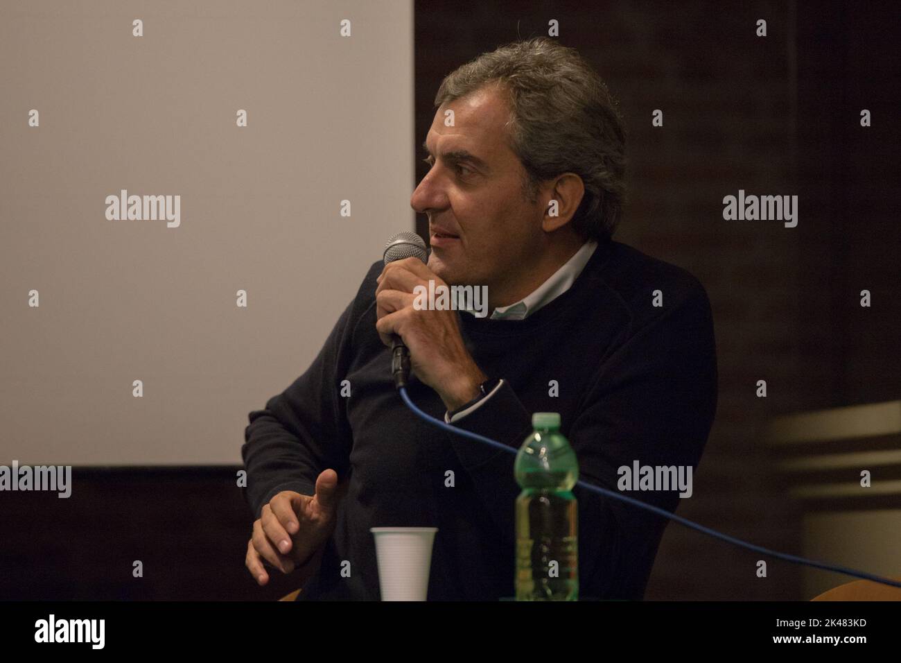 Ferrara, Emilia Romagna, Italien. 30. September 2022. Der Journalist Mario Calabresi ist zu Gast beim Festival des internationalen Magazins in Ferrara. (Bild: © Carlo Verbani/Pacific Press via ZUMA Press Wire) Stockfoto